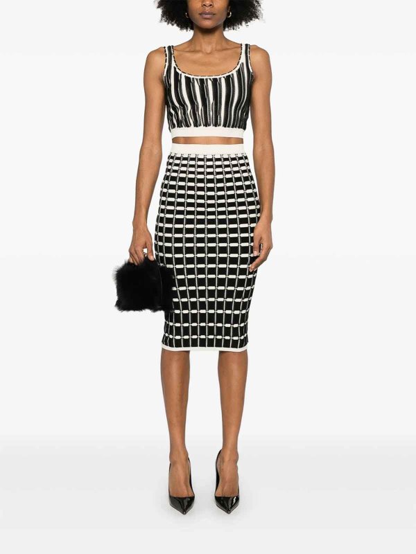 The Best Shops ELISABETTA FRANCHI: Knielange und Midi Röcke - Midirock - Schwarz