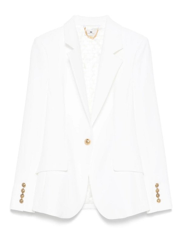 ELISABETTA FRANCHI: Knielange Kleider - Knielanges Kleid - Weiß