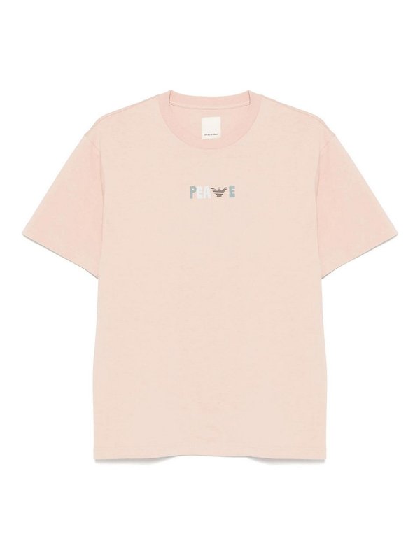 EMPORIO ARMANI: Tシャツ - Tシャツ - ヌードカラー