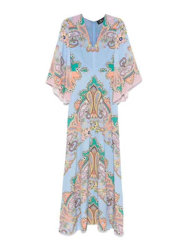 ETRO: Knielange Kleider - Knielanges Kleid - Blau