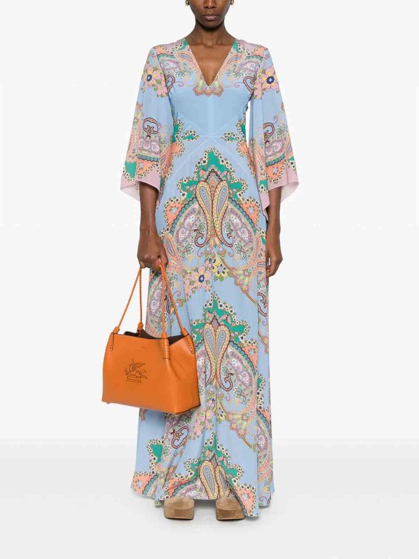 Knielanges Kleid - Blau shop online: ETRO
