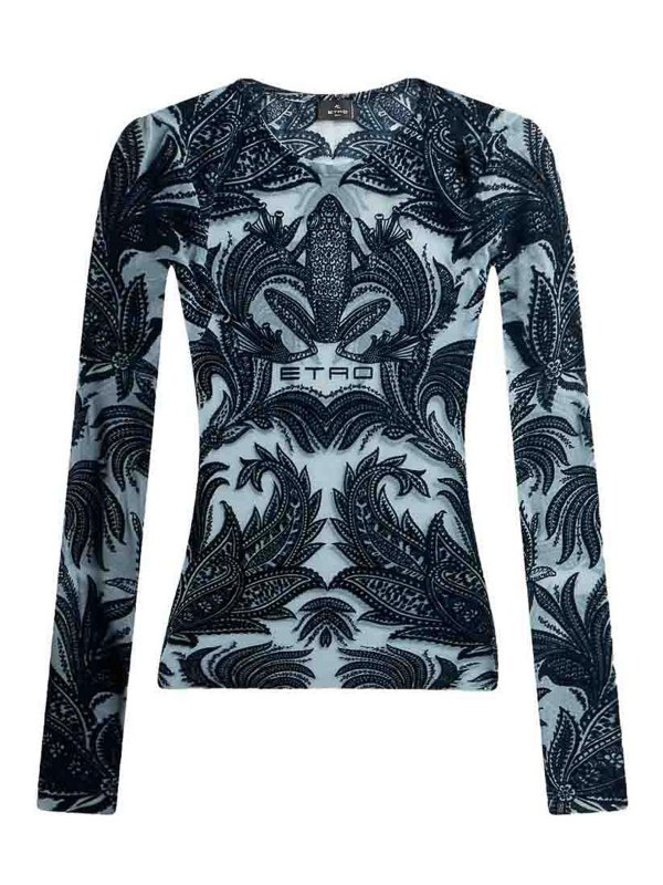 ETRO: Tops y camisetas sin mangas - Top - Negro