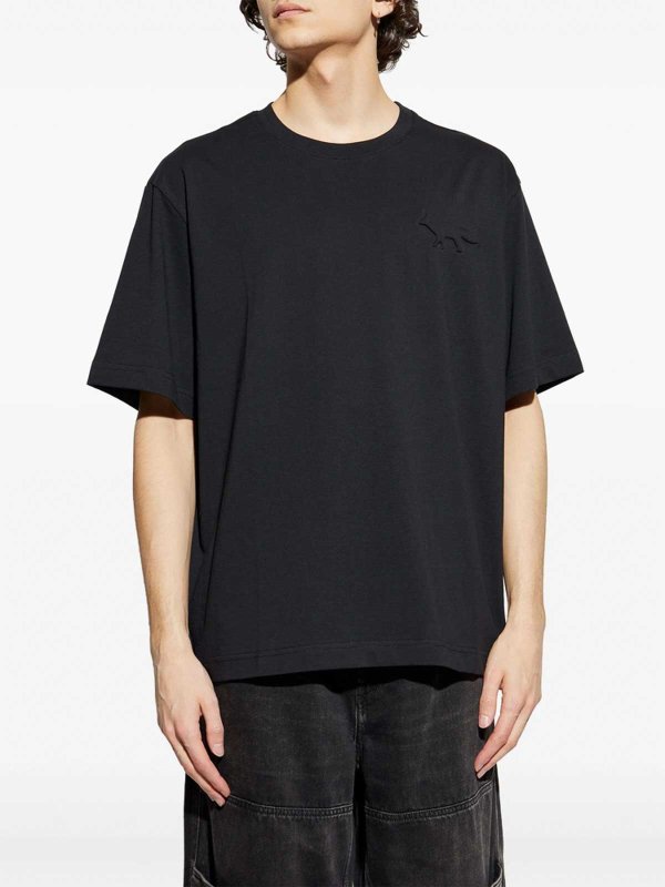 Tシャツ - 黒 shop online: MAISON KITSUNÉ