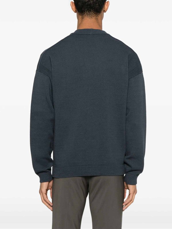 The Best Shops MAISON KITSUNÉ: Pull col rond - Pull Col Rond - Bleu