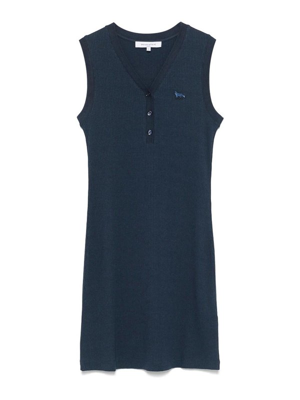 MAISON KITSUNÉ: ショートドレス - ショートドレス - ブルー