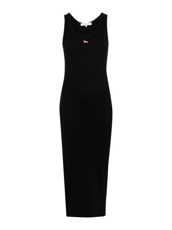 MAISON KITSUNÉ: ニーレングスドレス - 膝丈ドレス - 黒