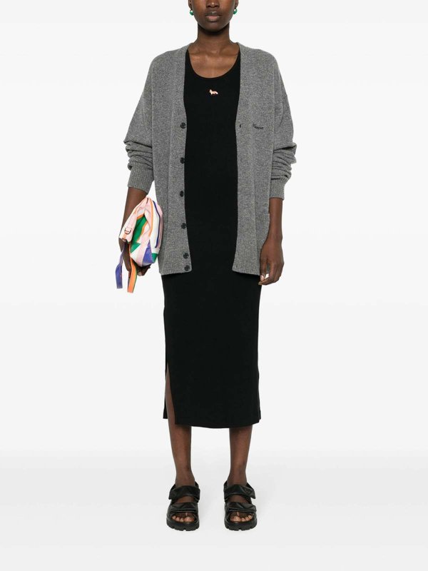 膝丈ドレス - 黒 shop online: MAISON KITSUNÉ