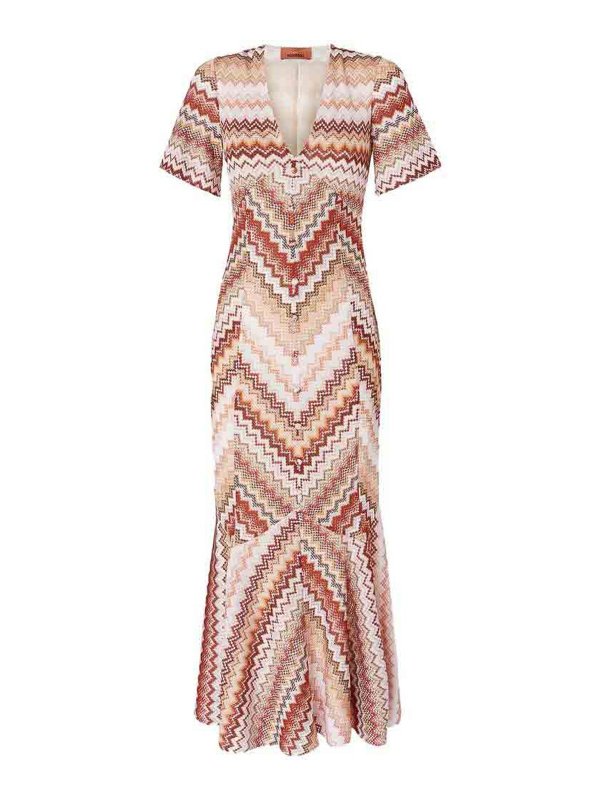 MISSONI: Robe longueur genou - Robe Au Genou - Marron