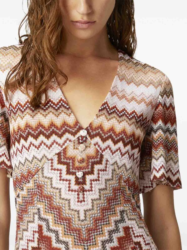 MISSONI: Robe longueur genou online - Robe Au Genou - Marron