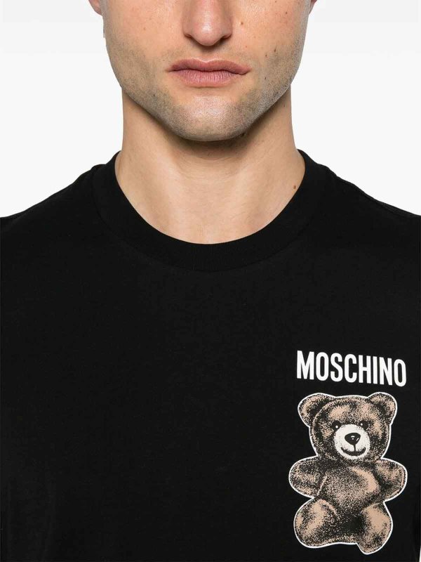 Tシャツ - 黒 shop online: MOSCHINO