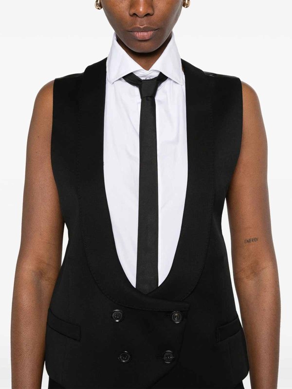 ウェストコート/ジレ - 黒 shop online: MOSCHINO