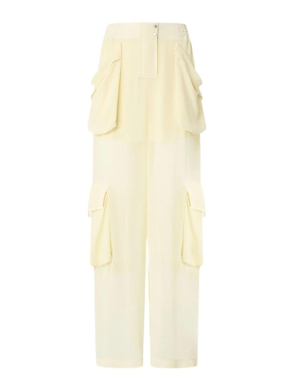 Pinko: Pantalons casual - Pantalons Décontractés - Crème