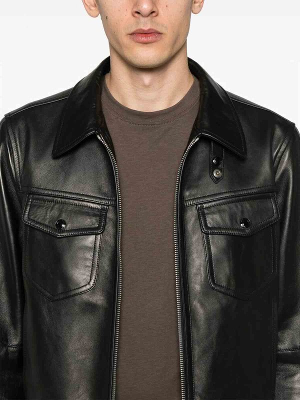 Leather coat shop online: TOM FORD