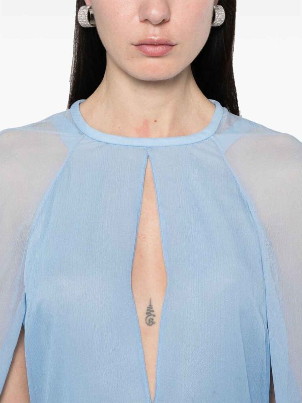 膝丈ドレス - ブルー shop online: TOM FORD