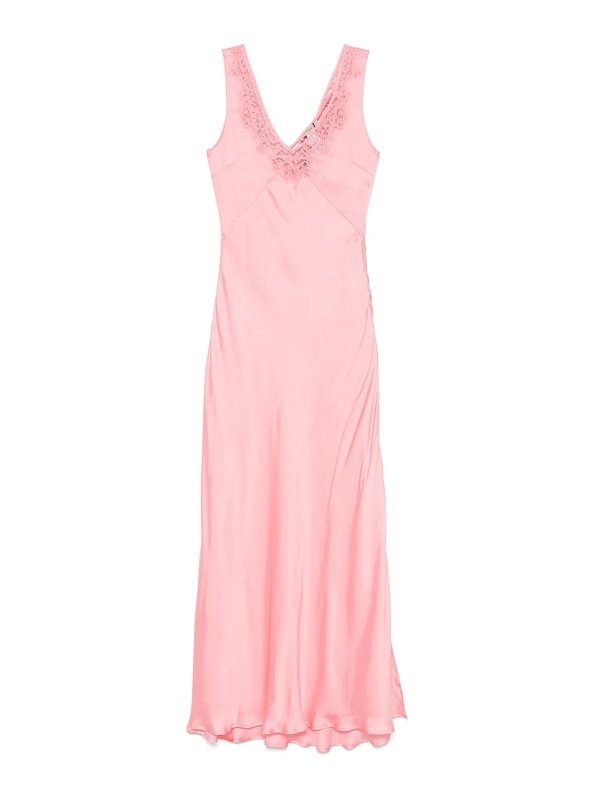 TWINSET: ニーレングスドレス - 膝丈ドレス - ヌードカラー