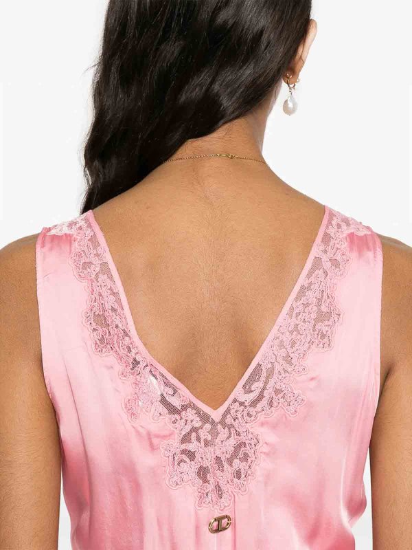 TWINSET: ニーレングスドレス online - 膝丈ドレス - ヌードカラー