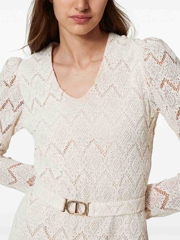 The Best Shops TWINSET: Vestidos media pierna - Vestido Midi - Beis