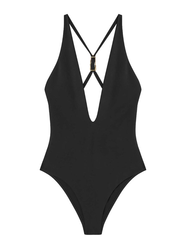 VERSACE: Ropa de playa   - Chal - Negro