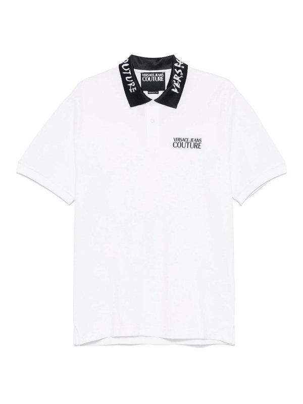 Versace Jeans Couture: Suéteres con cuello pico - Suéter Cuello Redondo - Blanco