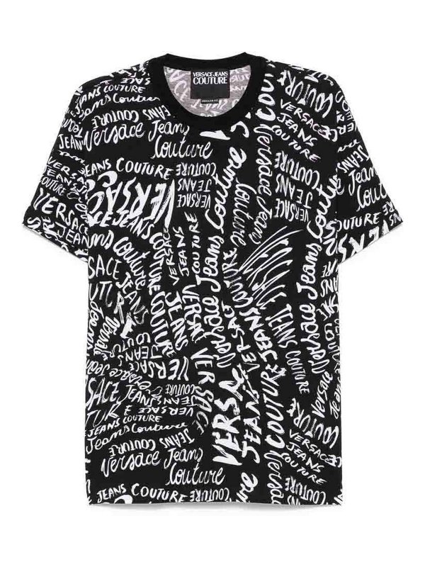Versace Jeans Couture: Tシャツ - Tシャツ - 黒
