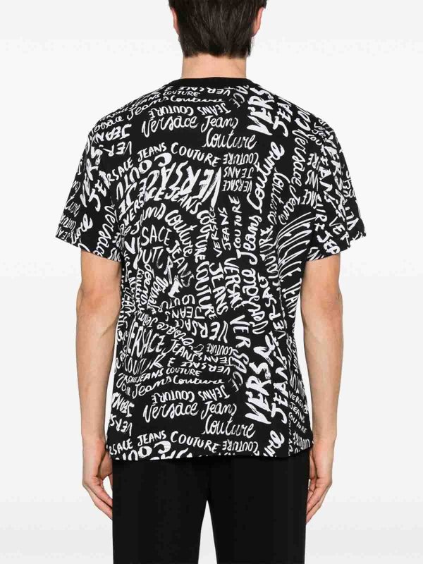 Tシャツ - 黒 shop online: Versace Jeans Couture