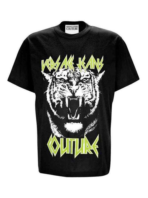 Versace Jeans Couture: T-shirts - T-Shirt - Schwarz