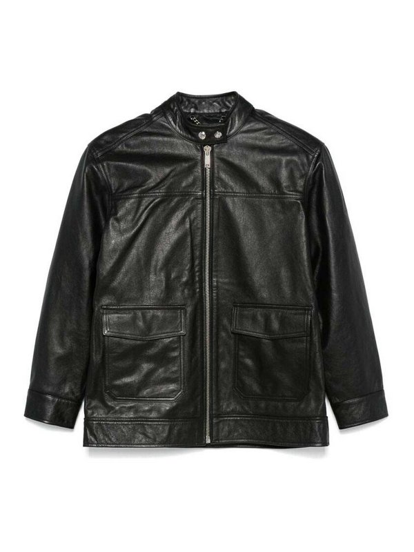 ANINE BING: レザージャケット - レザージャケット - 黒