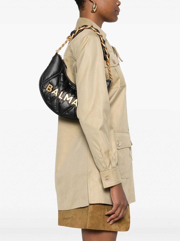 Balmain: Umhängetaschen online - Umhängetasche - Schwarz