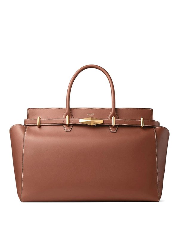 JIMMY CHOO: クロスボディバッグ - クロスボディバッグ - ブラウン