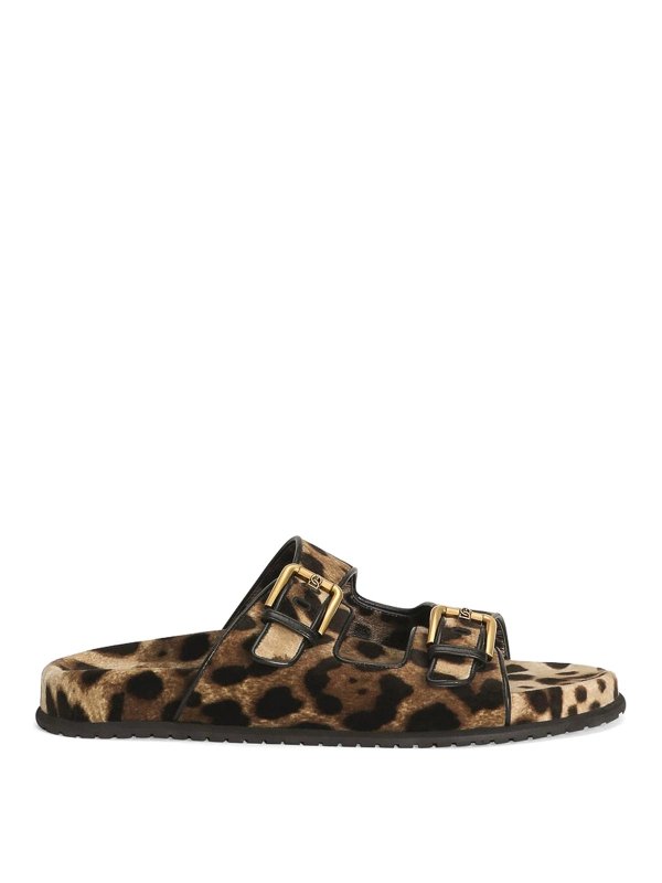 DOLCE & GABBANA: サンダル - サンダル - アニマル柄