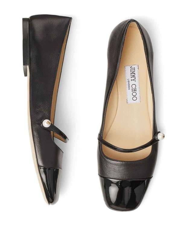 JIMMY CHOO: flat shoes online - Leather flats