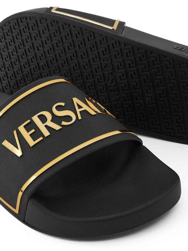 VERSACE: ロファー＆スリッパ online - スリッパ - 黒