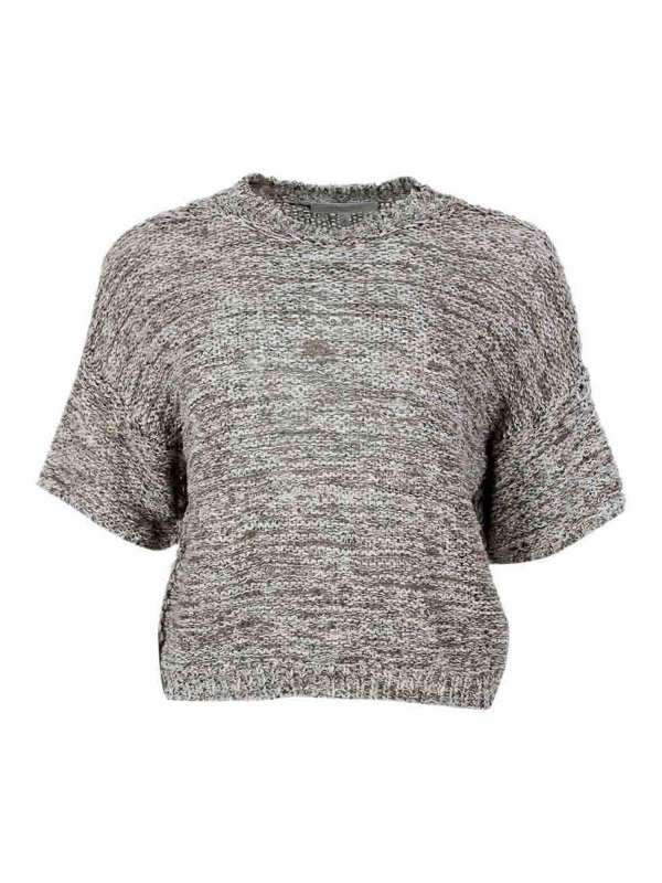 ANTONELLI FIRENZE: Strickpullover mit Rundhalsausschnitt - Rundhalspullover - Beige