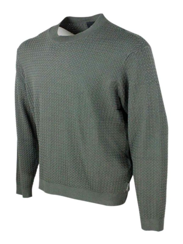 ARMANI EXCHANGE: Strickpullover mit Rundhalsausschnitt online - Rundhalspullover - Beige