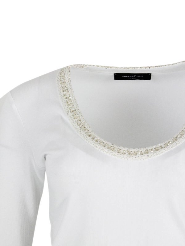 T-Shirt - Weiß shop online: FABIANA FILIPPI