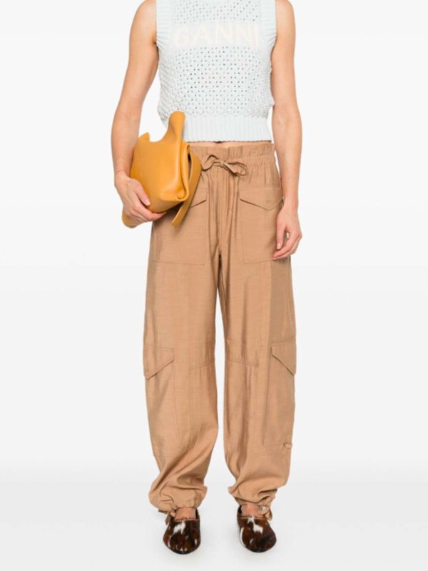 GANNI: casual trousers online - Cargo Pants
