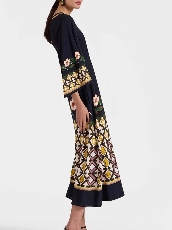 膝丈ドレス - 黒 shop online: LA DOUBLEJ