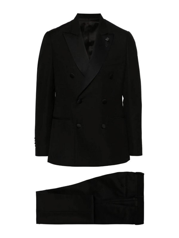 LARDINI: フォーマルスーツ - 膝丈ドレス - 黒