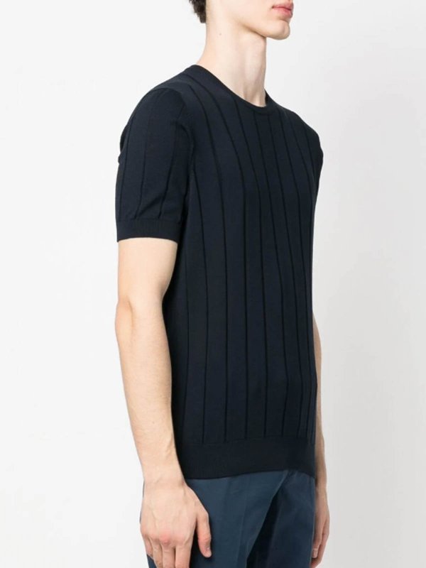 Rundhalspullover - Blau shop online: LARDINI