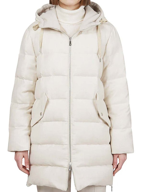ELEVENTY: Vestes-rembourrees online - Blouson Rembourré - Crème