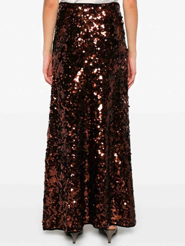 The Best Shops GANNI: ニーレングススカート＆ミディ丈 - 膝丈/ミディスカート - ブラウン