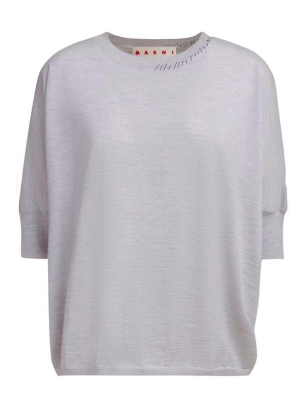 Marni: Pull col rond - Pull Col Rond - Gris