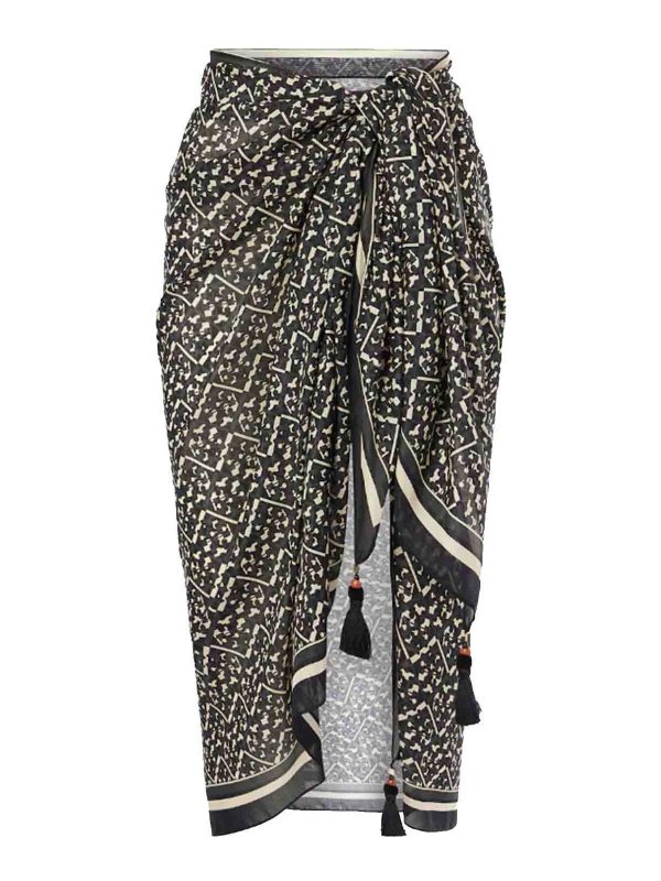 TORY BURCH: ニーレングススカート＆ミディ丈 - 膝丈/ミディスカート - 黒