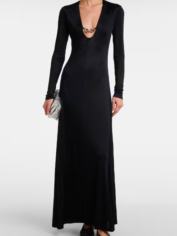 TORY BURCH: Knielange Kleider online - Knielanges Kleid - Schwarz
