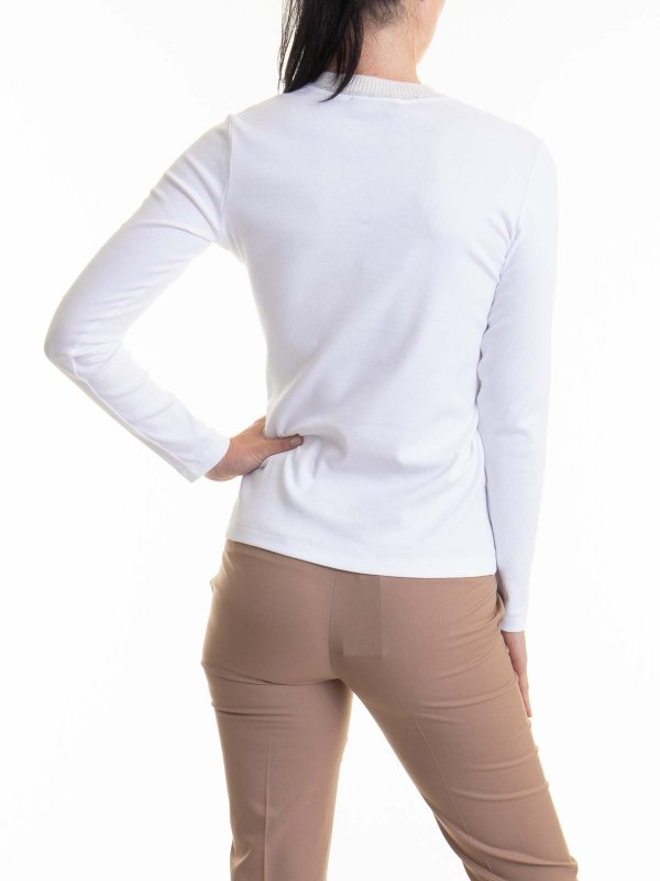 Rundhalspullover - Weiß shop online: FABIANA FILIPPI