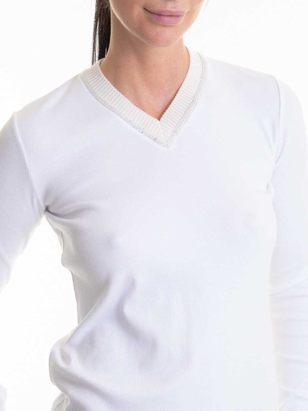 FABIANA FILIPPI buy online Rundhalspullover - Weiß