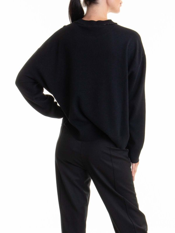 Rundhalspullover - Schwarz shop online: FABIANA FILIPPI