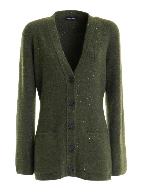 FABIANA FILIPPI: Suéteres con cuello pico - Suéter Cuello Redondo - Verde