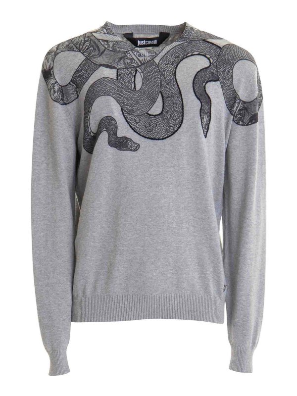 JUST CAVALLI: クルーネック - クルーネック - グレー