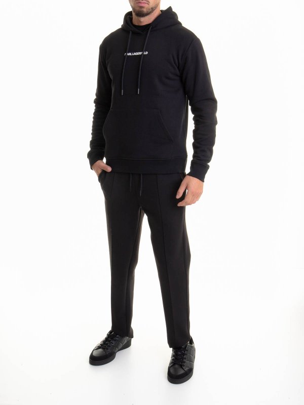 KARL LAGERFELD: Strickpullover mit Rundhalsausschnitt online - Rundhalspullover - Schwarz